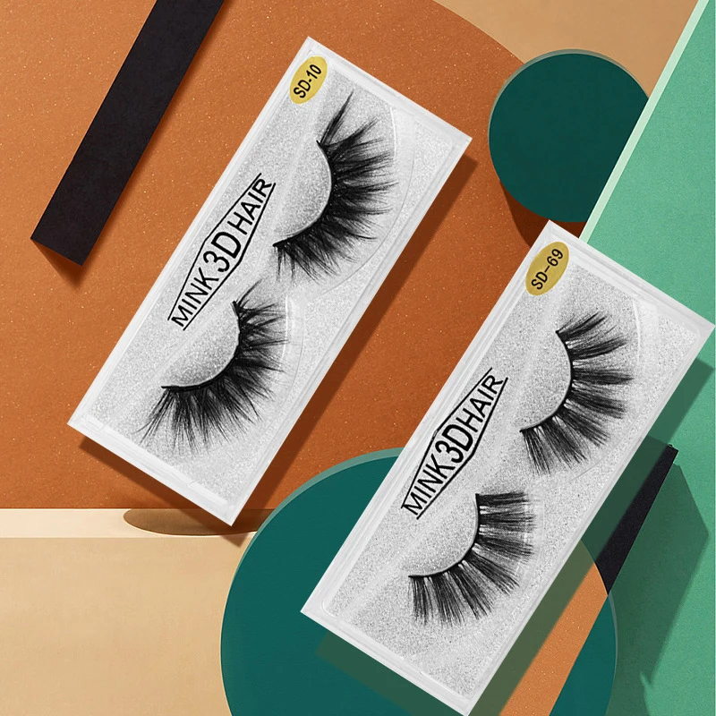 

3D Mink Eyelashes Private Label 18mm Mink Lashes Vendor Professional Eye Lashes with Acrylic Clear Lash Cases, Black color