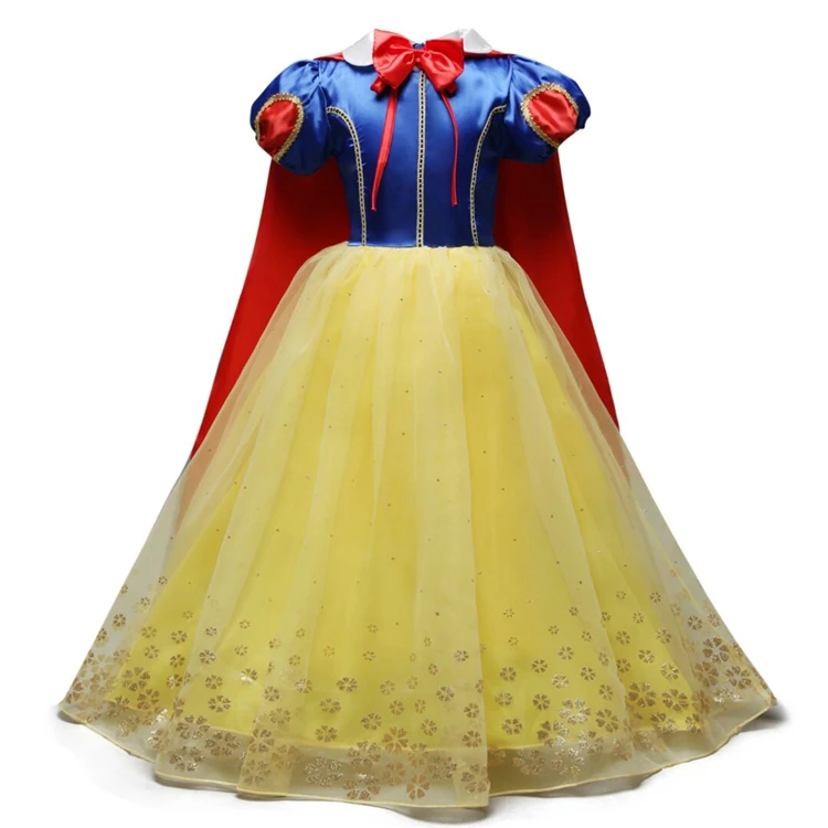 HYA35 2019 Children Girl Snow White Dress for Girls  Princess Dress Kids Baby Party Clothes Halloween Costume