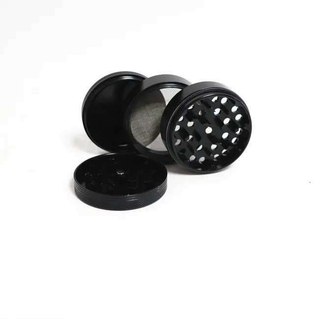

New 4 Layer Broken 55mm 63mm metal herb grinder custom logo Tobacco Grinder weed herb grinder smoking accessory, White/black