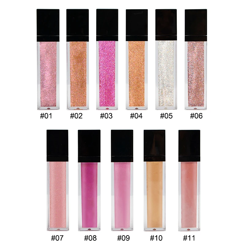 

L1#12r Lip Gloss Supplies Custom Glitter Lipgloss Private Label Liquid Vegan Lip gloss vendor