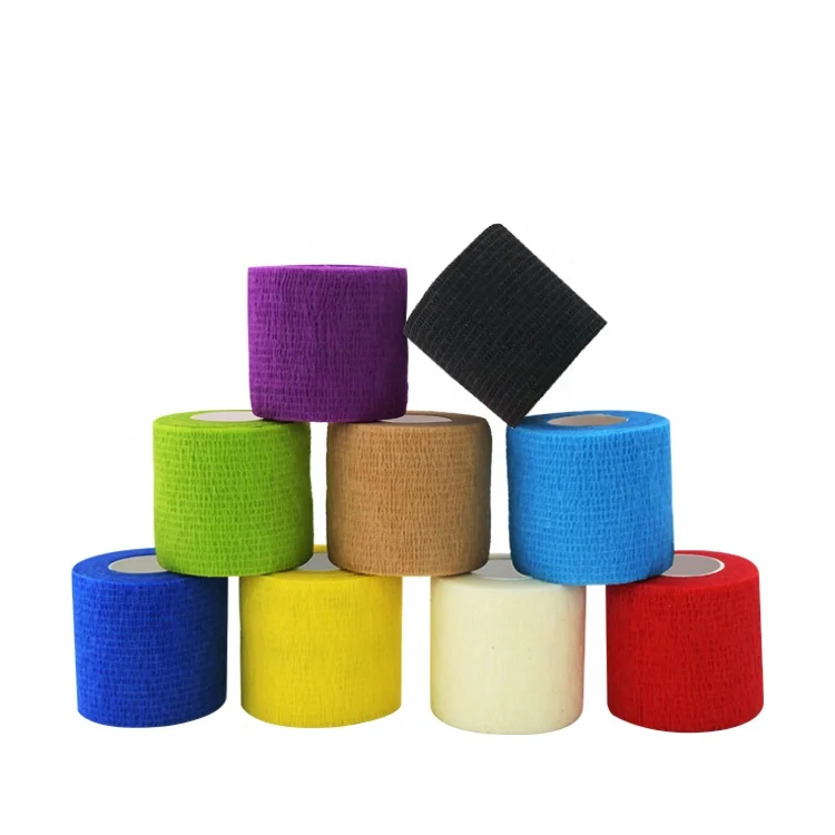 

Non Woven Bandage Wrap Breathable Self Adherent Wrap for Pets Athletic Elastic Cohesive Bandage for Sports Injury, Colour