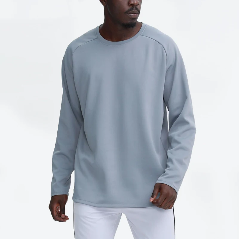 

Loose Casual Blank Custom Oem Design Fitness Gym T Shirt Winter Sports Clothes Running Training Tops Men