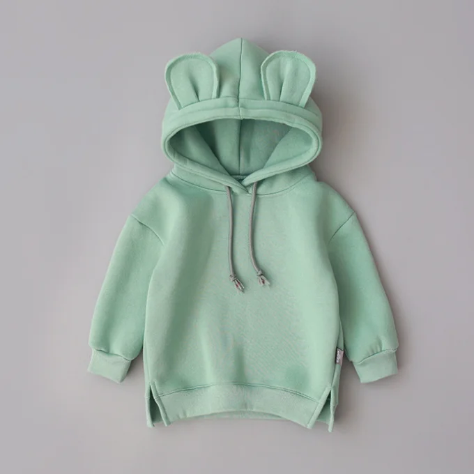
KS1282 Multi color blank toddler cute bear ears hoodie baby 