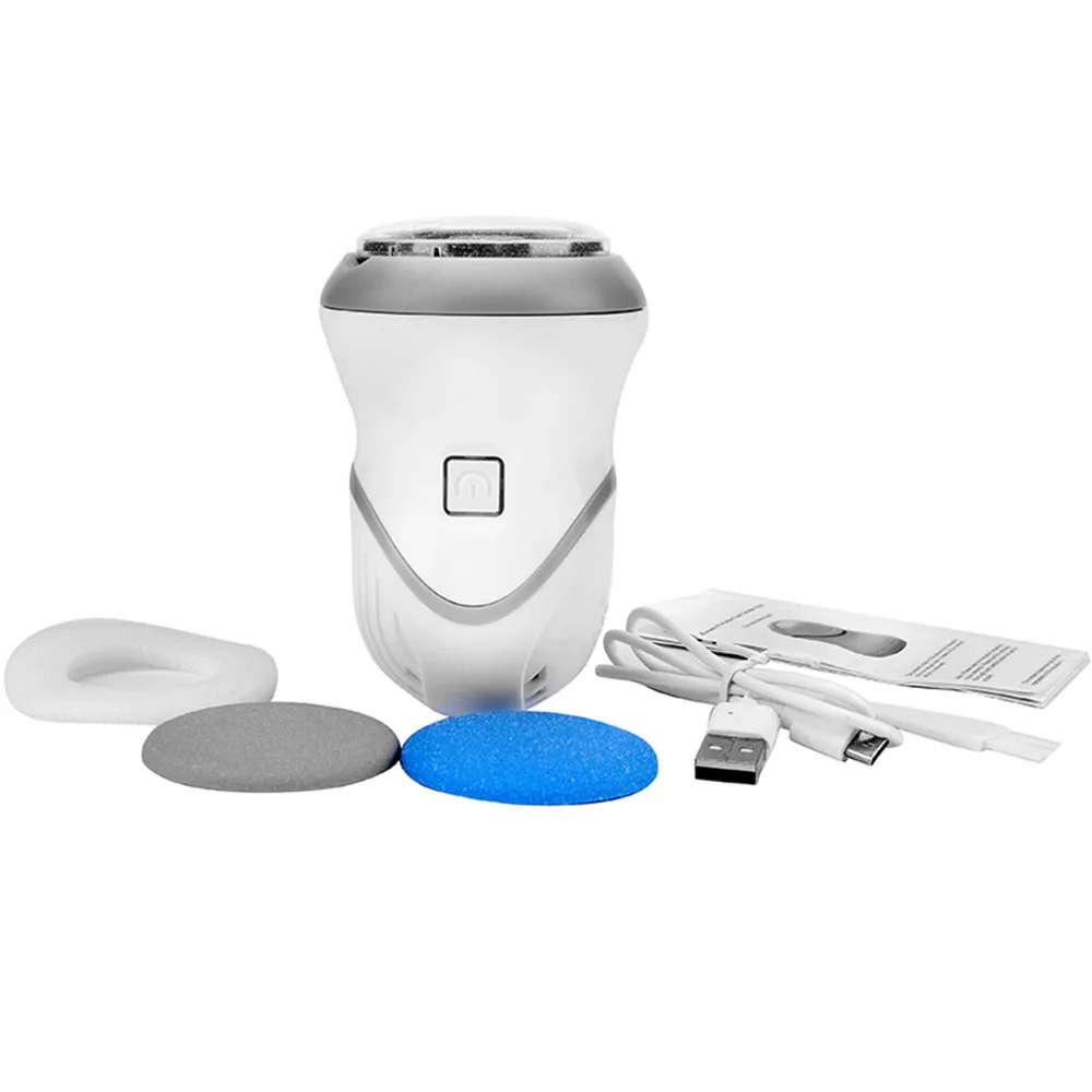 

Best Price Electric Callus Removal For Feet Rechargeable Foot Callus Remover For Hand With 3 Matte Heads Foot Scrubber, White