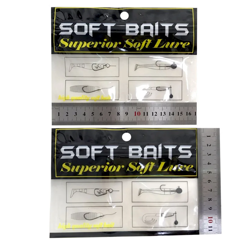 

Soft bait packaging 3 kinds of design fishing tackle bait packaging bags