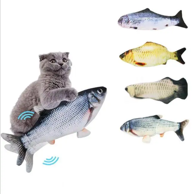 

Usb Electric Moving Flippity Dancing Fish Cat Toy Cat Flapping Kicker Electric Simulation Interactive Fish Toy For Cat, Picture