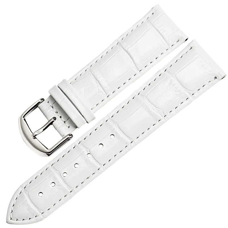 

MAIKES New White Watch Bracelet Band Watch Accessories Custom Handmade Genuine Leather Watch Strap 16mm 18mm 20mm 22mm
