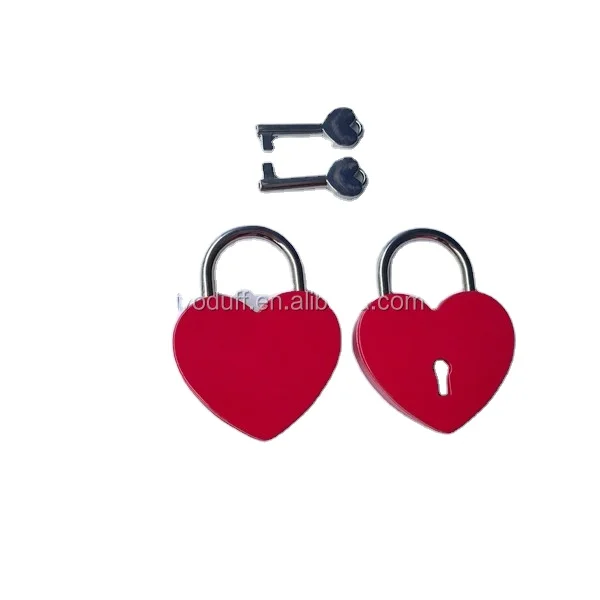 

Ivoduff Love Heart Lock Wish Padlock, Metal Lock For Gift