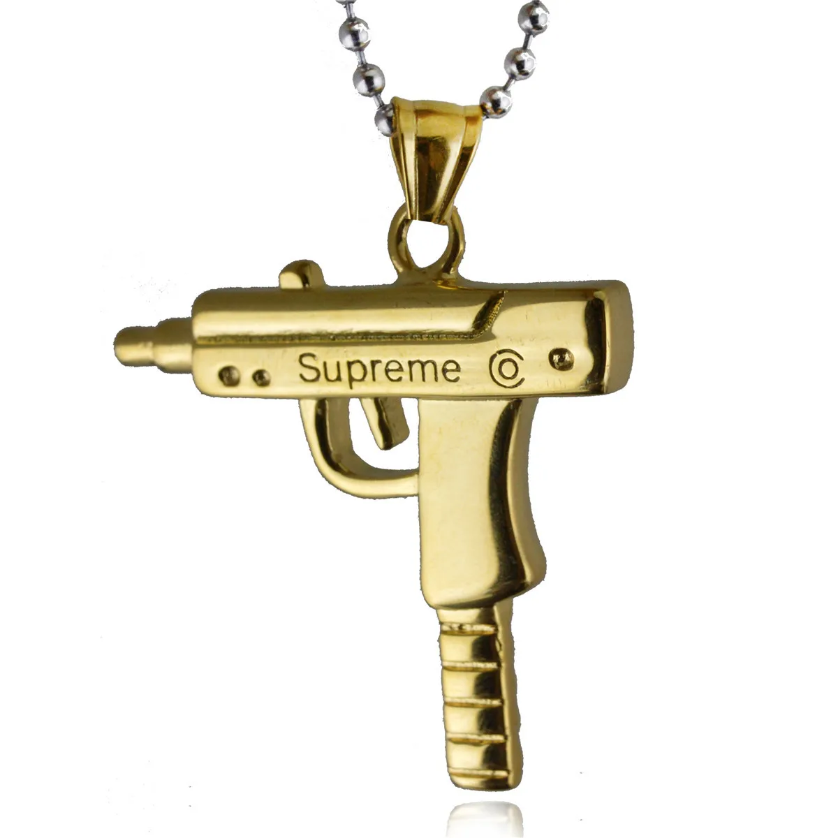 

Uzi submachine gun machine gun pendant fashion jewelry necklace for men and women, As the picture show