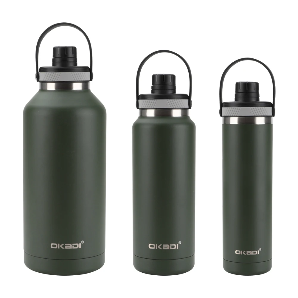 

OKADI Private Label Stainless Steel Thermos Water Bottle Thermal Drinking Vacuum Insulated Thermos Flask, Customized