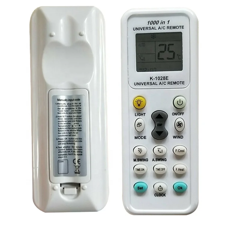 

Wholesale K-1028E For Universal Air Conditioner Remote Control Controller, White