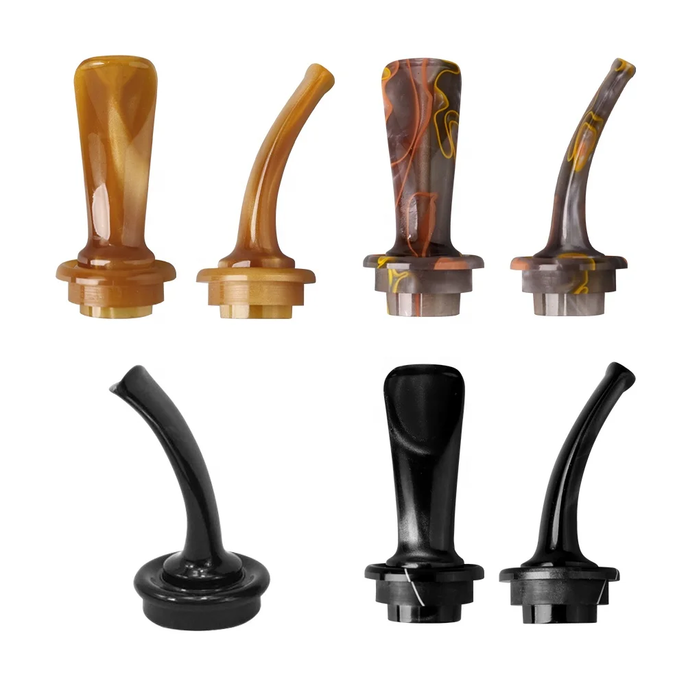 

Bent Colorful Acrylic Smoking Pipe Mouthpiece Calabash Tobacco Pipe Stem Smoking Accessories