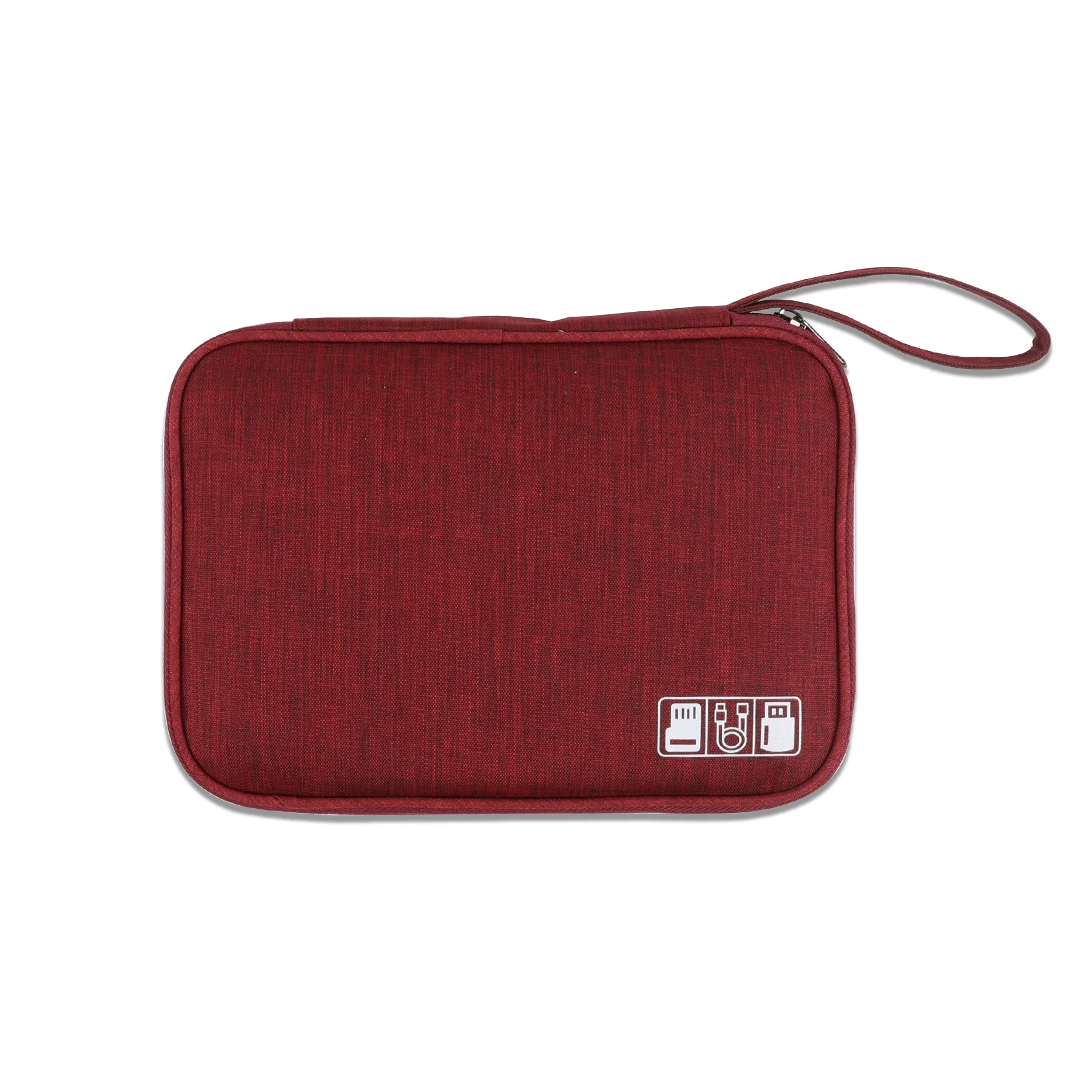 

Custom Metallic Zipper Organizer Bag Fashion Flat Makeup Brushes Bag Hand Denim Washable Cosmetic Bag, Dark red,blue,purple,grey,navy,black