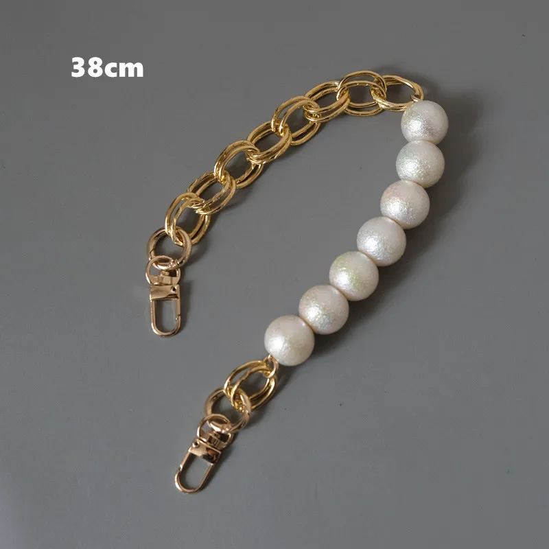 

Wholesale Pearl Chain Bag Strap Ornament Accessories Acrylic Ladies Handbag Replacement Plastic Silicone Cluth Bag Strap Chains