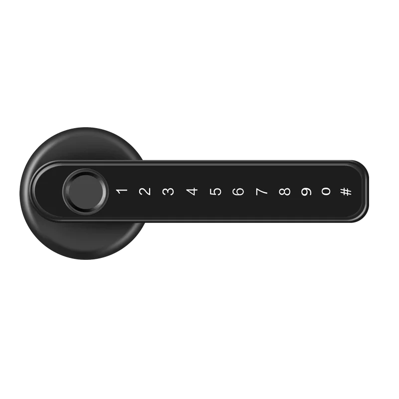 

Simplified Security Lever Keyless Magnetic Fingerprint Door Handle Lock with Key