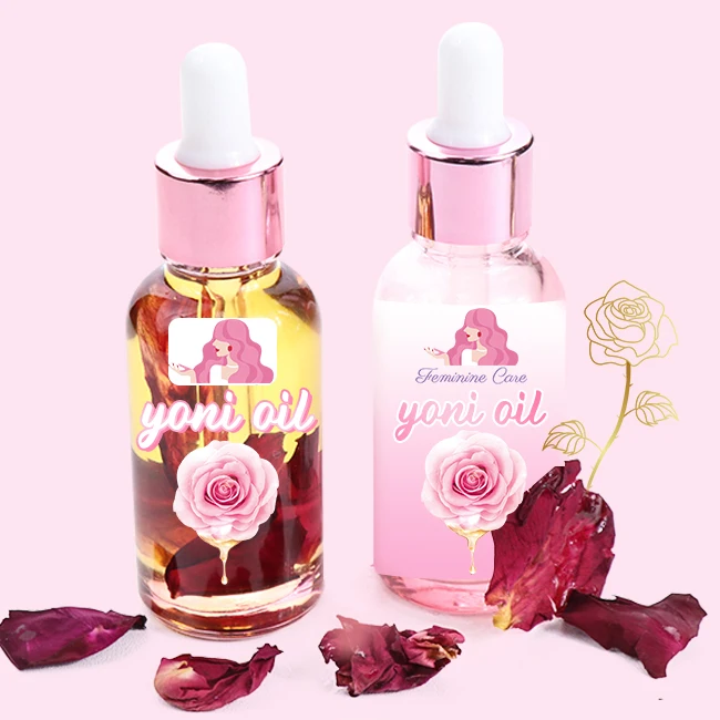 

OEM Private Label Yoni Oil Feminine Vagina tightening Massage Detox Rose Essential Lubricate Oil