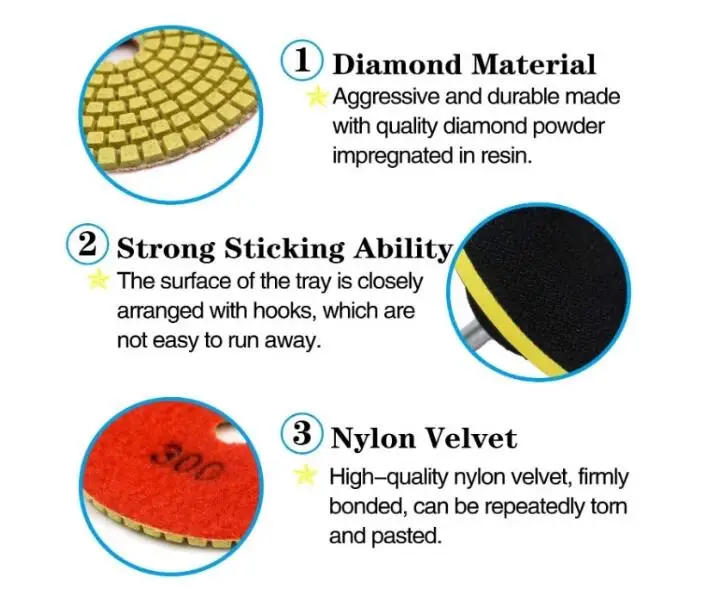 Polishing Pad Hs Code Flower Type Granite 3 Step Diamond Polishing Pads Buy Polishing Pad Hs