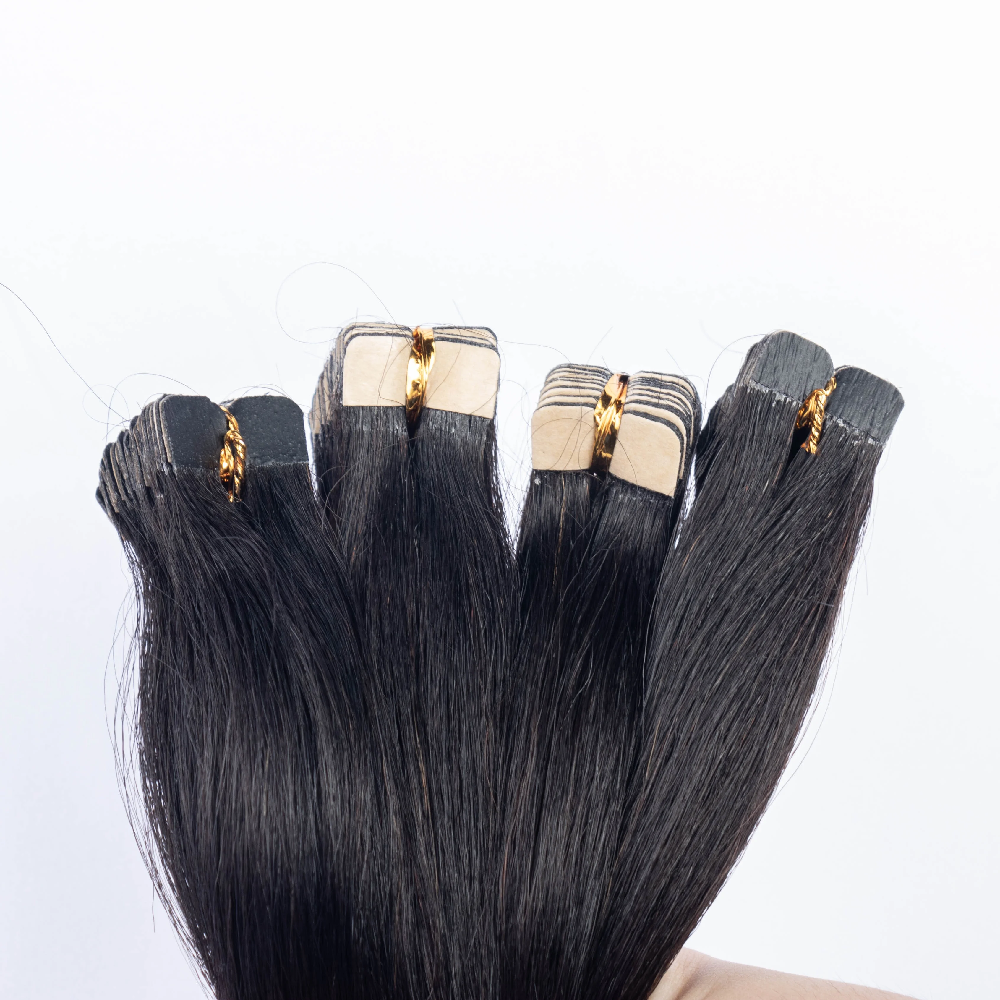 

Yaki Straight Mini Tape In Human Hair Extensions 10-30inch 12A Brazilian Virgin Tape In Hair Wholesale Natural Black