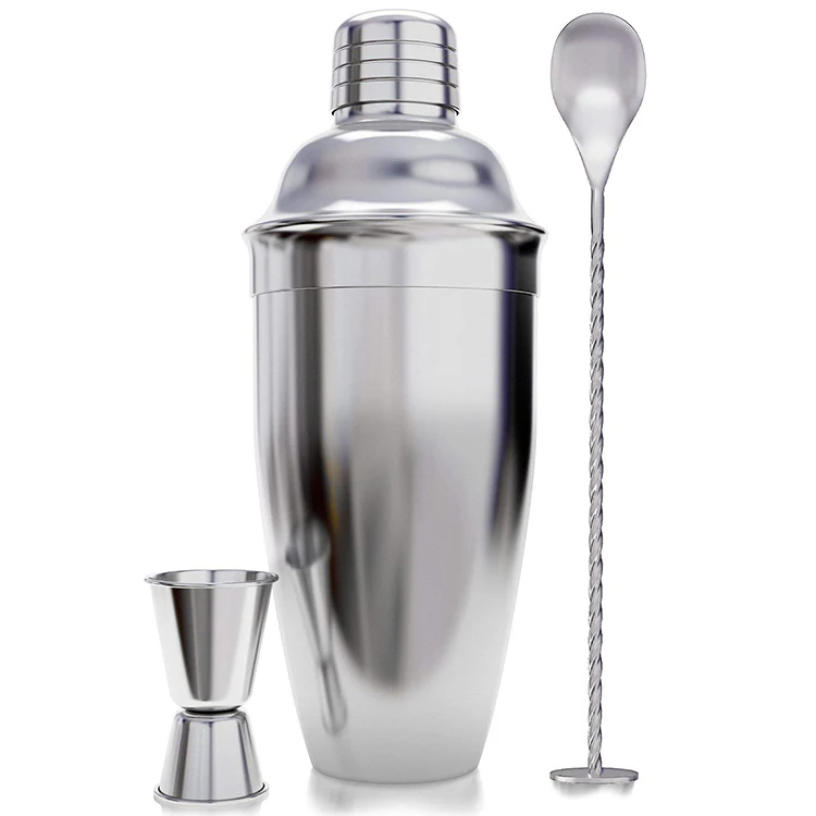 

Bartender Kit Stainless Steel Bar Cocktail Shaker Set For Home and Professional Drink Bartending