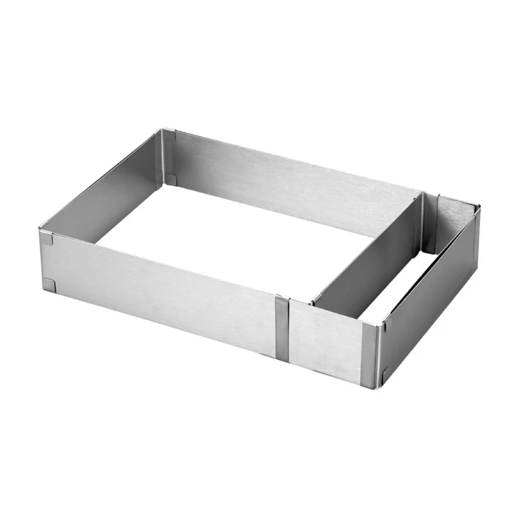 

A3098 DIY Stretch Stainless Steel Cookies Rectangle Mould Adjustable Ring Mousse Cake Square Molds Circle Border Baking Tools