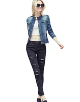 

2020 New Arrival European and American Spring autumn winter fashion jean jacket women denim jacket female