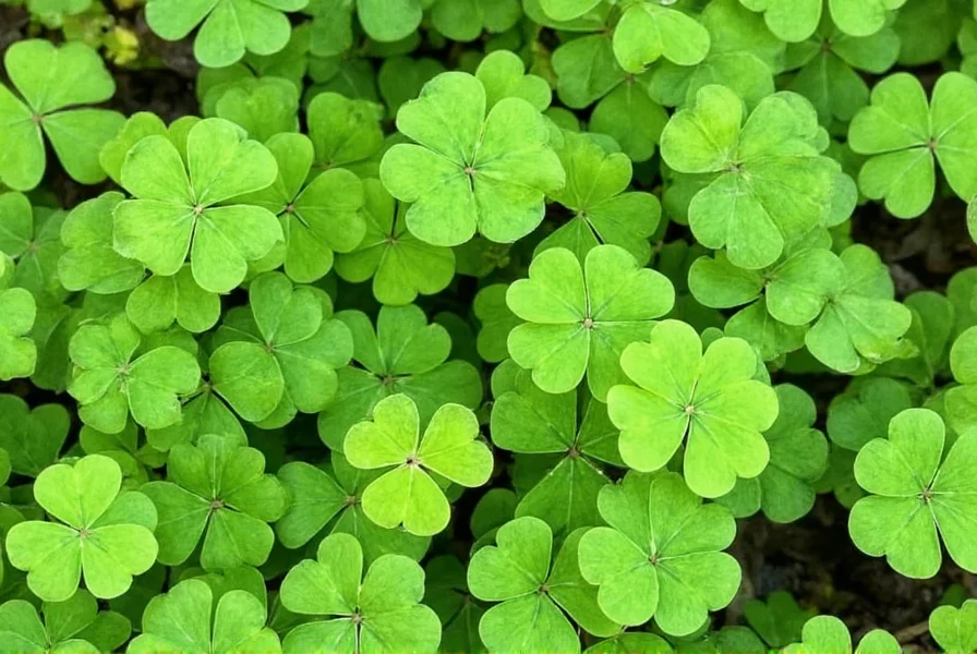 Close-up view of white clover flowers and leaves showing characteristic trifoliate structure