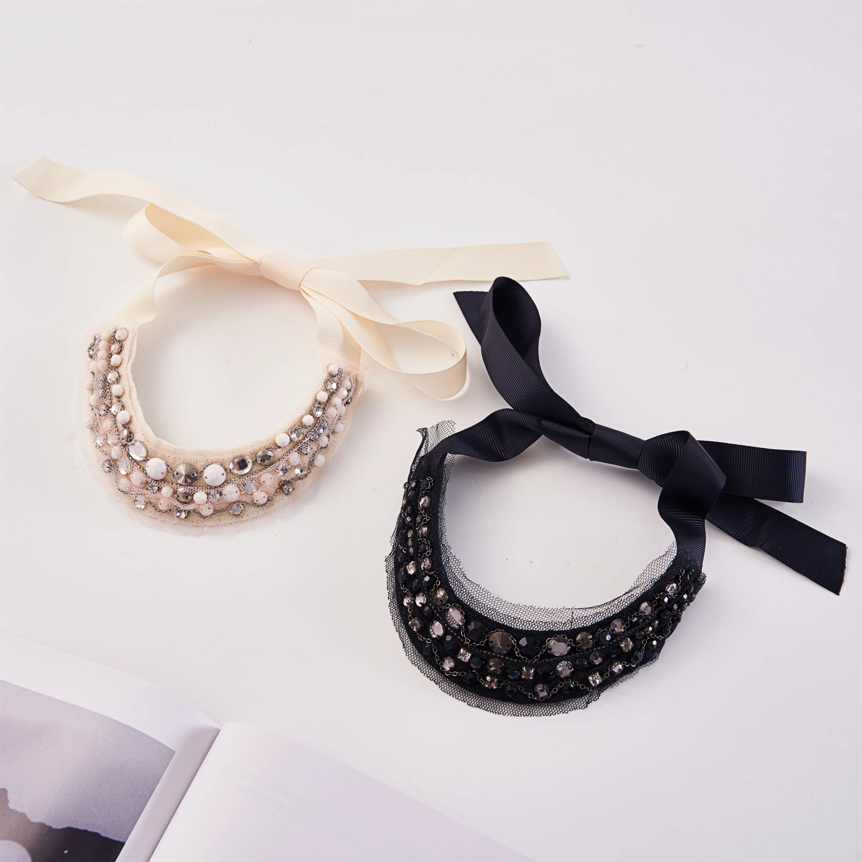 Luxury Necklace Accessories Polyester Rhinestones