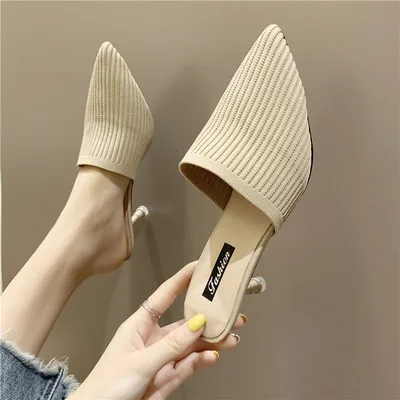 

High Quality Fashion Summer Ladies Slippers Sandals Female Slippers Women High Heel Shoes, As picture