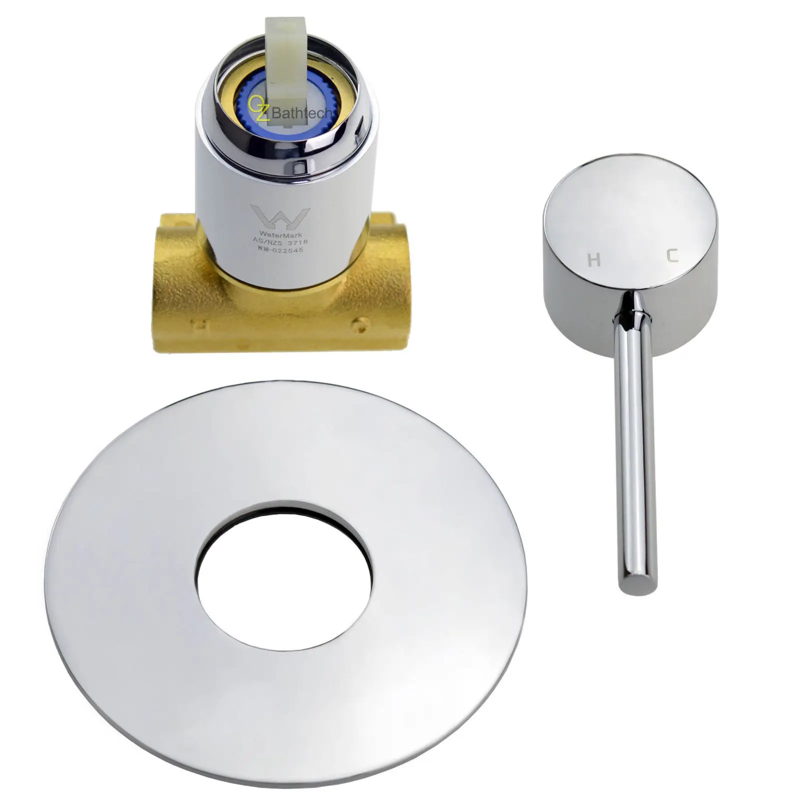 Chrome Concealed Shower Mixer Valve Brass Tap Bathroom Faucet Mono