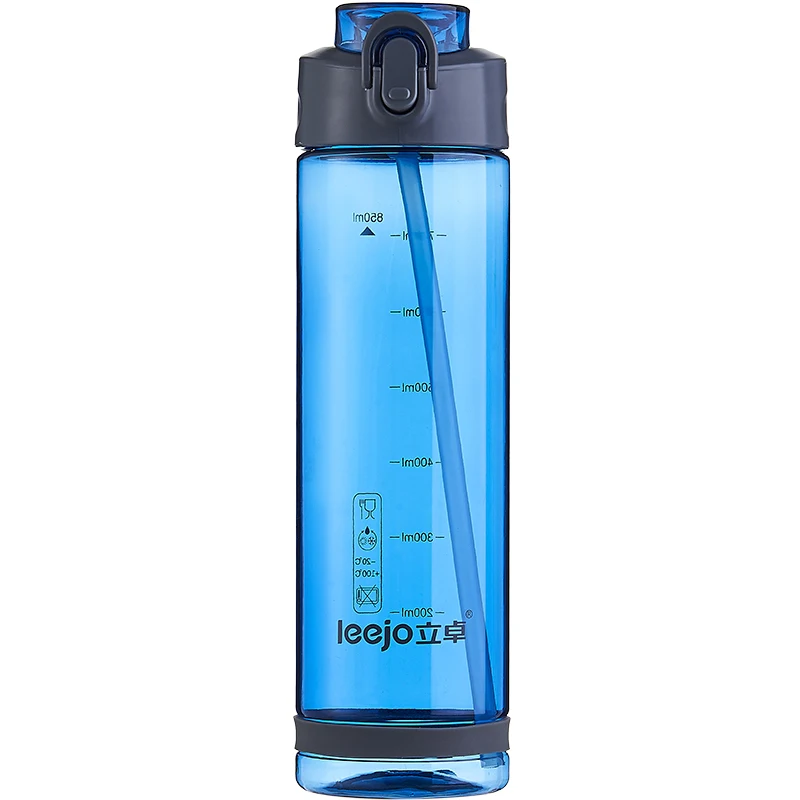 

Leejo New Style 800 Ml Silicone Sipper Bpa Free Water Bottle With Straw, Customized color acceptable