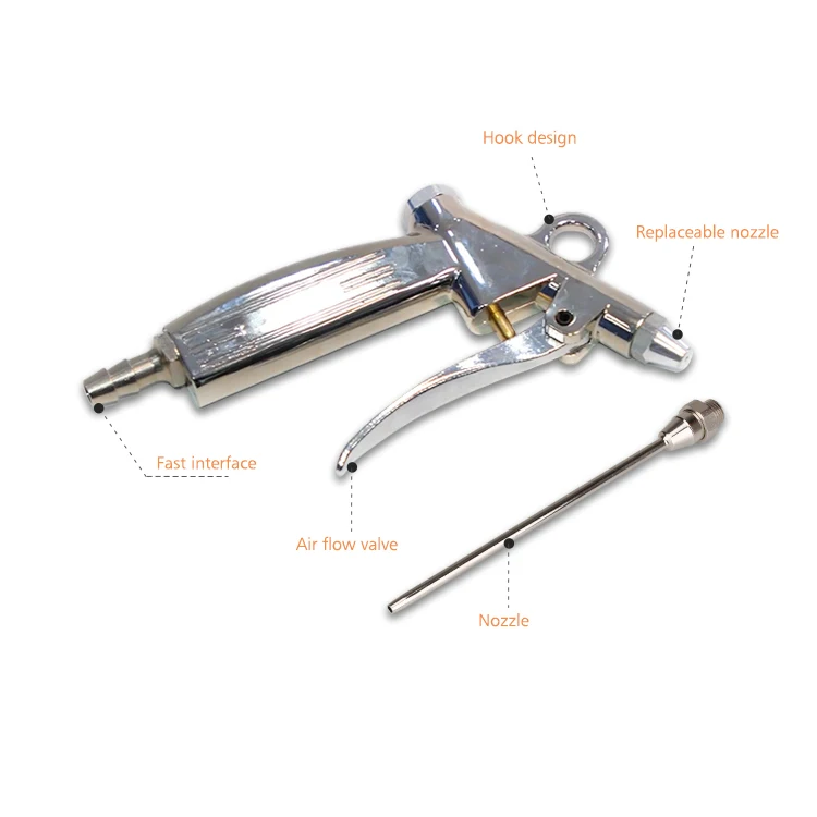 Pneumatic Air Tools Dust Cleaning Long Nozzle Duster Spray Cleaner Blowing Blower Air Blow Gun