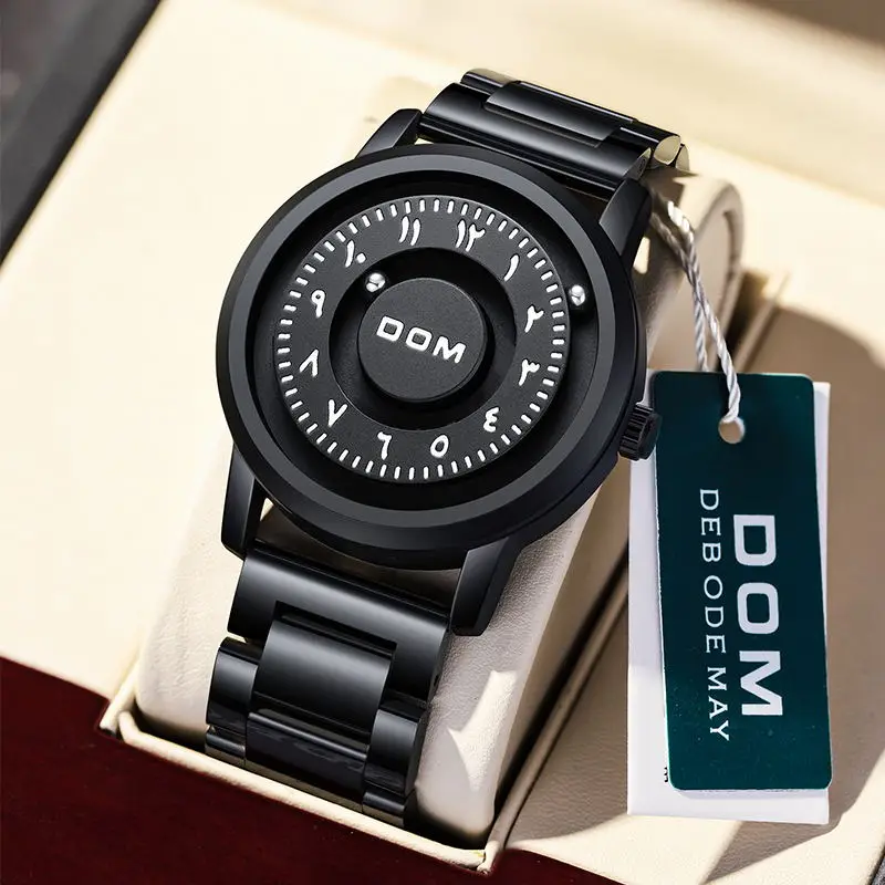 DOM 1769 New Design Watch for Men Magnetic Ball Concept Men's Fashion Simple Trend Waterproof Stainless Steel Quartz Watches