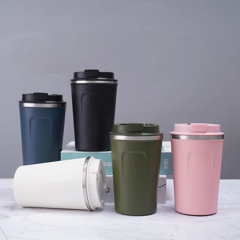 

Custom logo 380ml 510ml vacuum insulated double wall Stainless Steel travel Coffee Mug with lid
