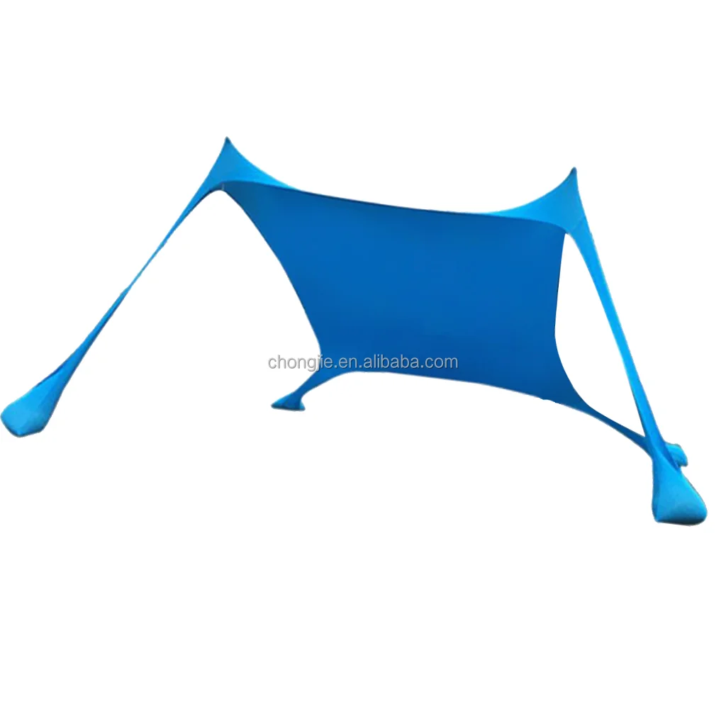 

High Quality Lycra Fabric Lightweight Instant Pop Up Beach Tent Beach Sun Shade With Sandbag Anchors And Pegs