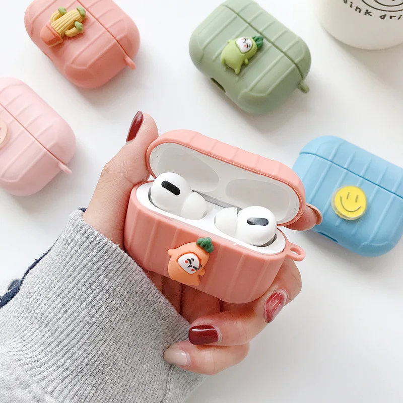 

For AirPod Case Cartoon 3D plant Airpods Case Silicone Cover,Christmas Apple air pod Protective Sleeve