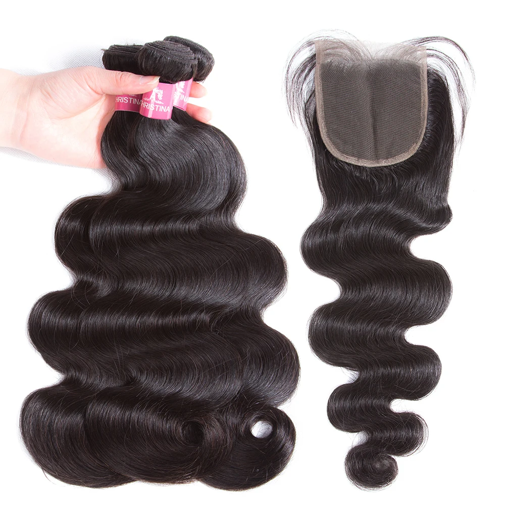 

Amanda Virgin Cuticle Aligned Hair Unprocessed Raw Brazilian Hair Bundles with Lace Closure Body wave, N/a