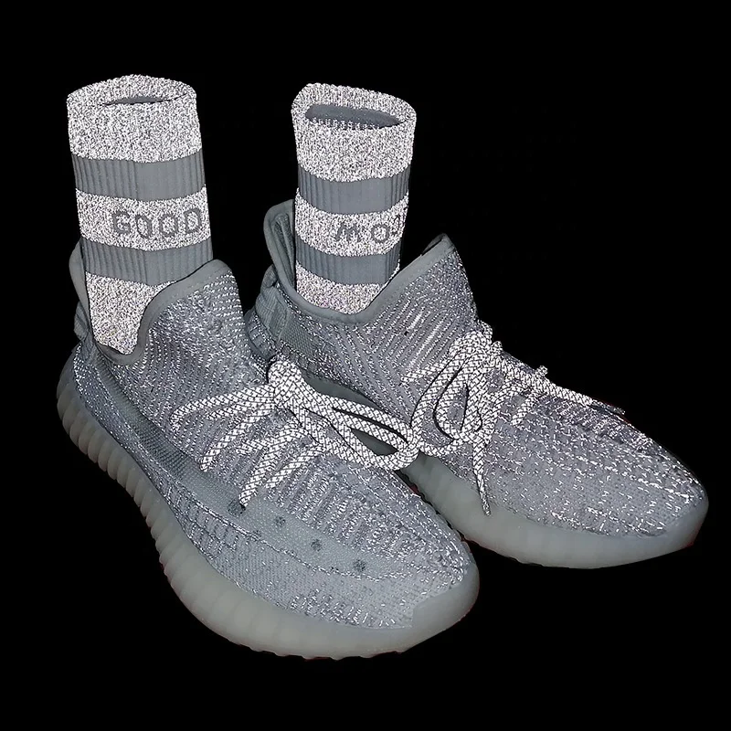 

Crew High Quality Custom Sport Socks For Men Glow In The Dark Reflective socks