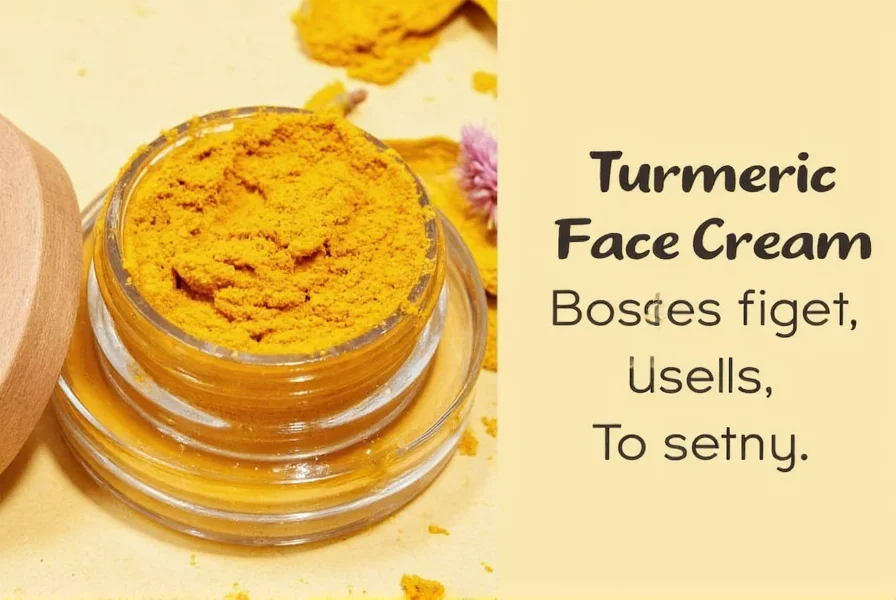 Turmeric powder and face cream ingredients comparison
