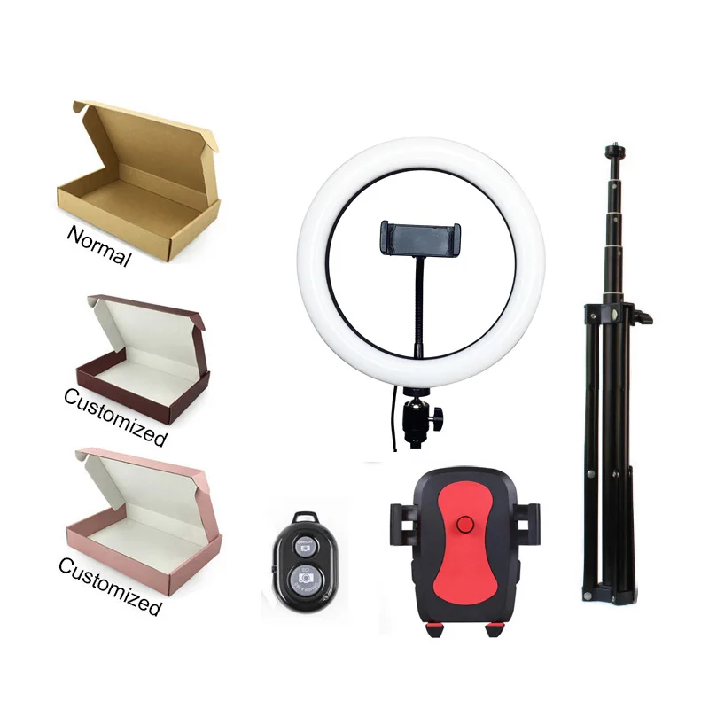 
Amazon 8inch 10.2inch Halo Table Usb Beauty Video Studio Photo Circle Lamp Dimmable Selfie Led Ring Light With Tripod Stand 