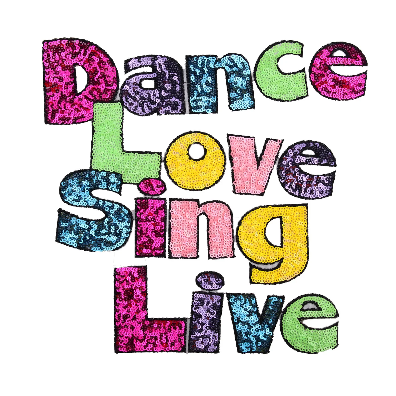 

Cartoon cloth paste English letter Sequin bead cloth patch clothing accessories cowboy Sequin patch