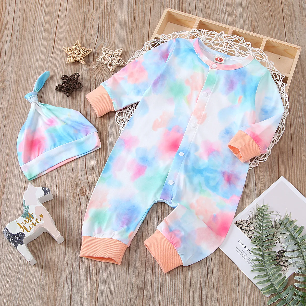 

Printed muslin wholesale 100% cotton Long sleeve infant clothes suit baby romper baby zipper pajamas set, Customized color