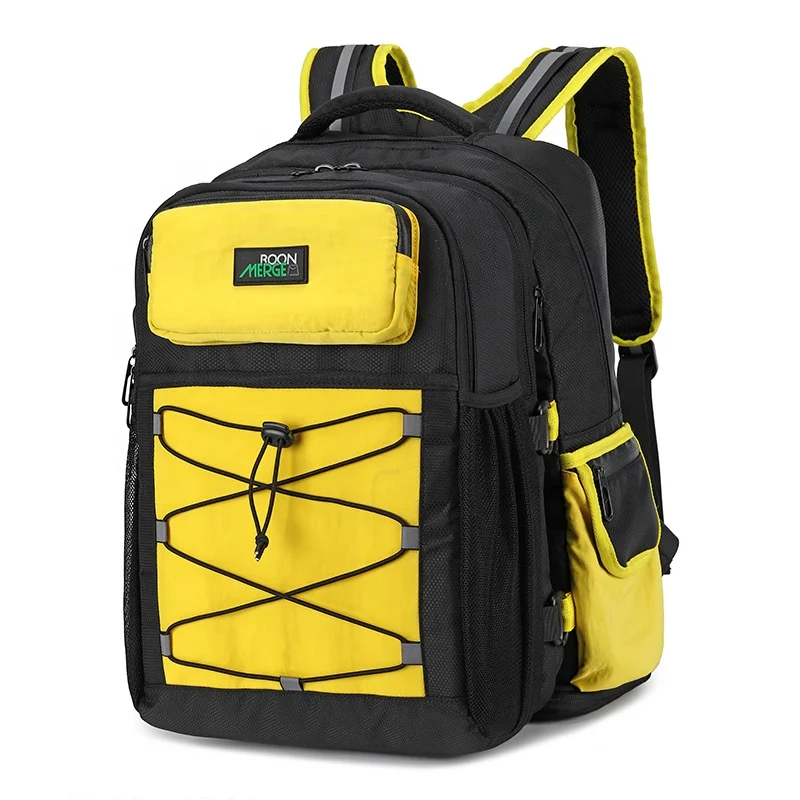 

2 in 1 Waterproof Sports backpack Casual Hiking camping convertible Bags Climbing Backpack Couples package, Green/yellow/orange