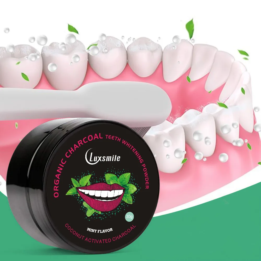 

Oral Care Daily Use Private Logo Teeth Whitening Serum OEM Dental White Teeth Whitening Charcoal Powder, Black for oem charcoal teeth bleaching powder