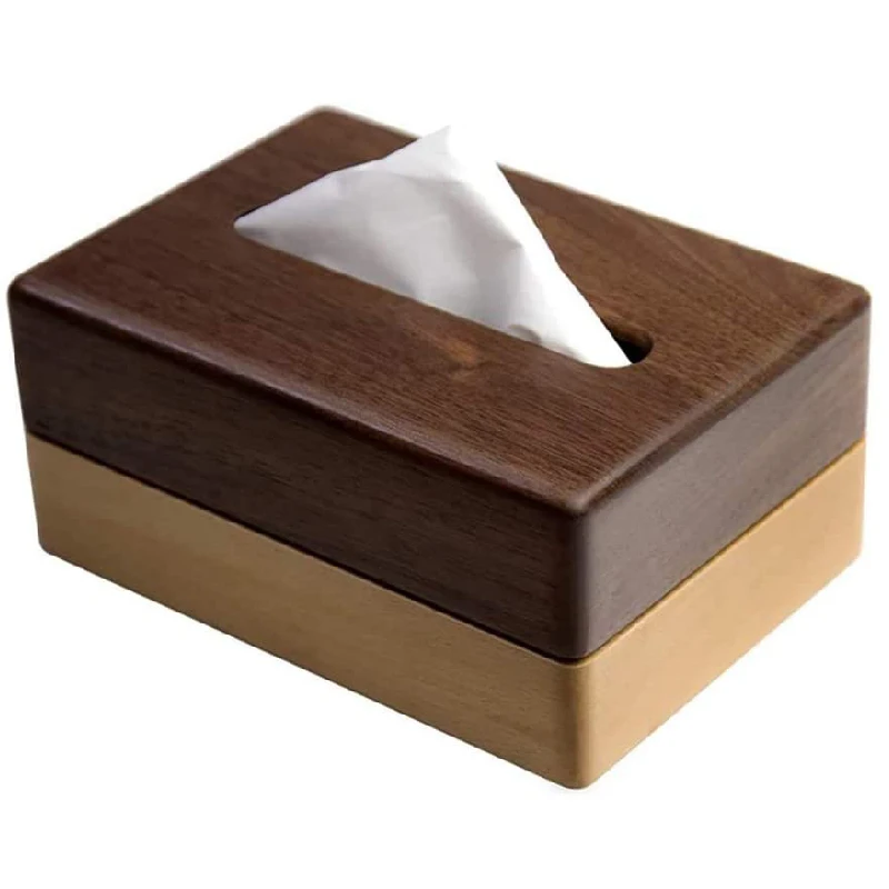 

Customizable LOGO high-grade solid wood tissue box
