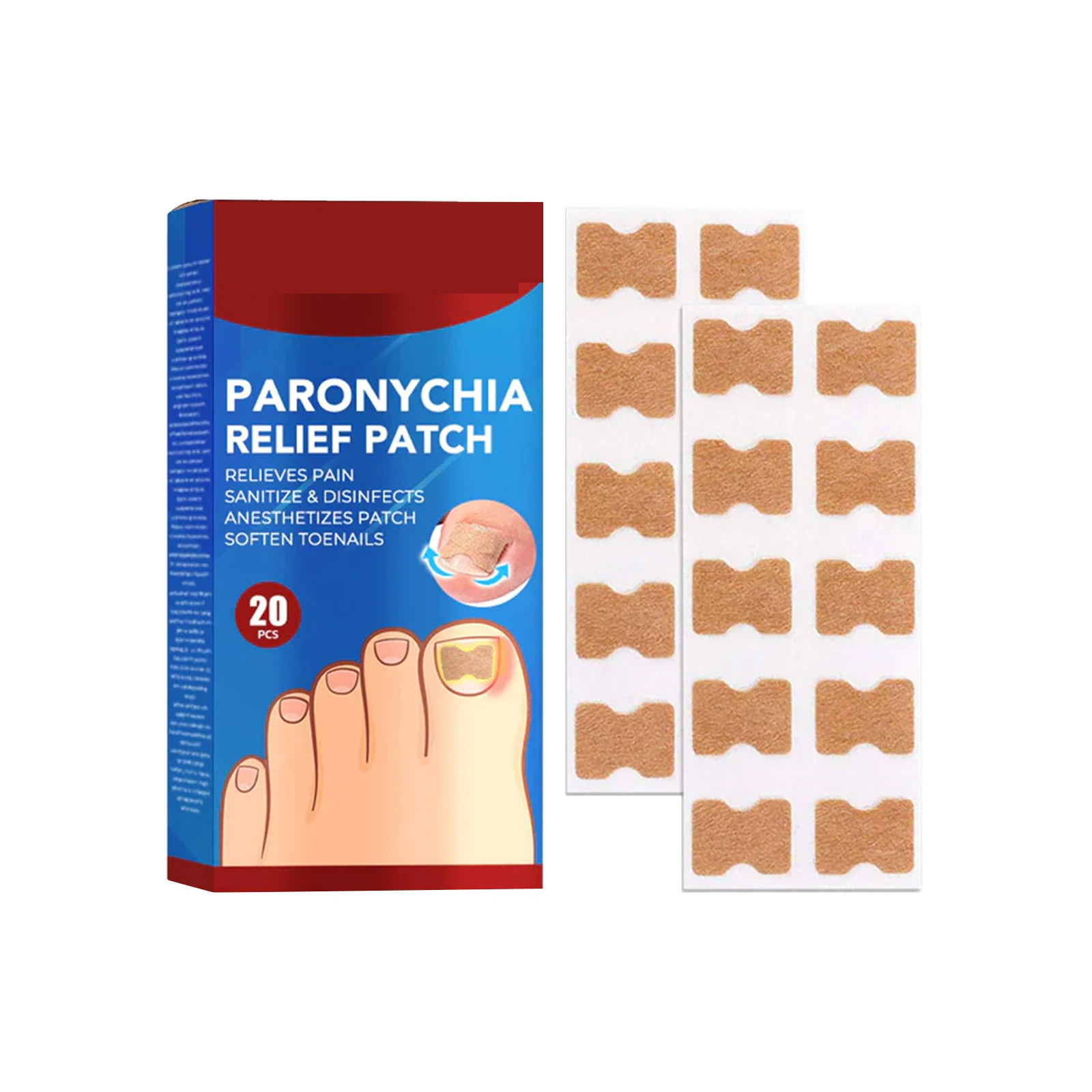 

Anti Paronychia Relief Nail PatchesPainless Pedicure Toenail Corrector Patch Professional Toenail Treatment Tool Foot Care.