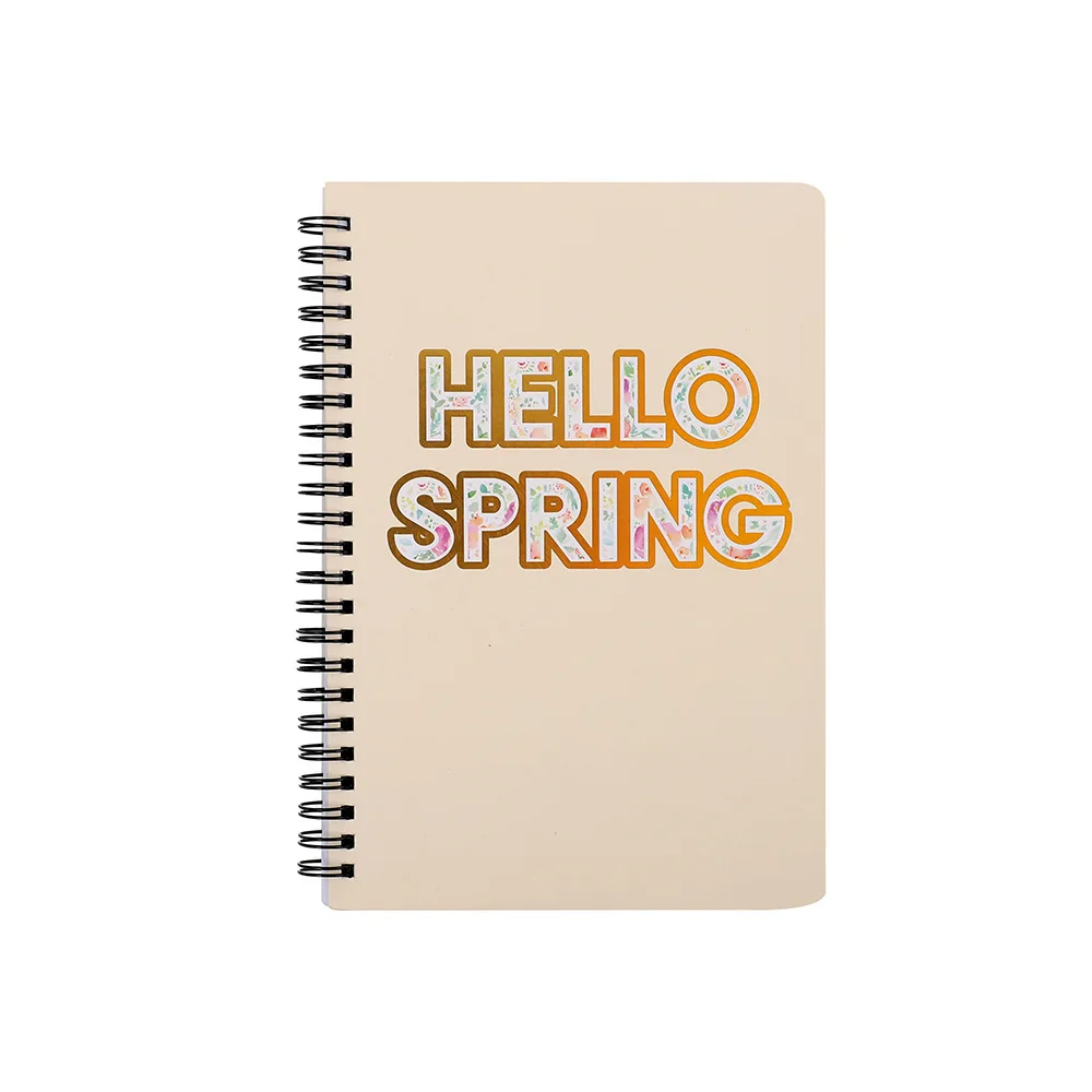

JPS OEM Carnet De Notes Diary Kraft A5 Paper Cute Journals Hard Cover Coil Notebook