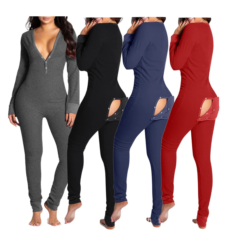 

Wholesale Hot Sale Custom Logo Onesie With Butt Flap Mixed Colored Solid Collection Simple Design For Women Plain Colour Onesie