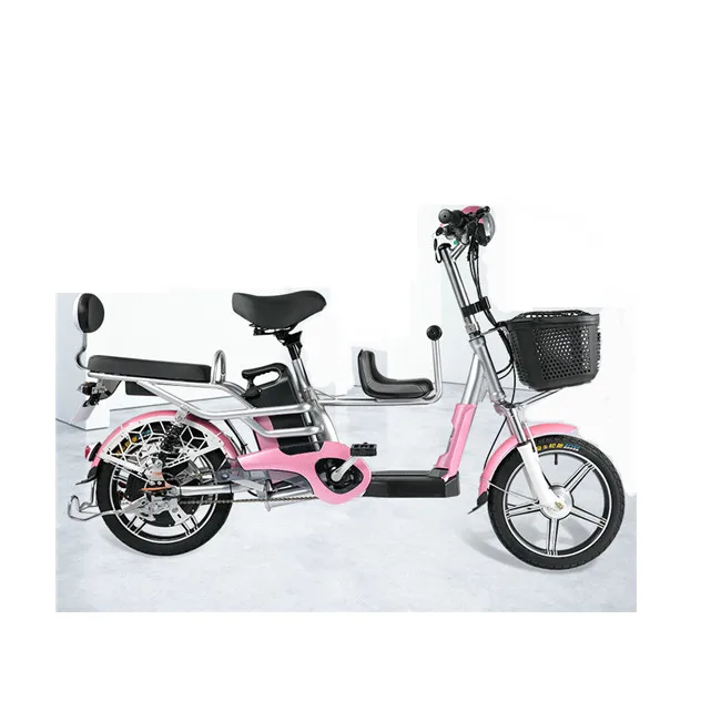 

The new Chinese-made family parent-child adult electric bicycle 48v350W, Silver