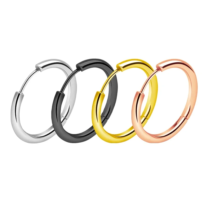 

fashion hoop earrings buckle small round circle earrings women sacred geometry jewelry trends 2020 men stainless steel earing