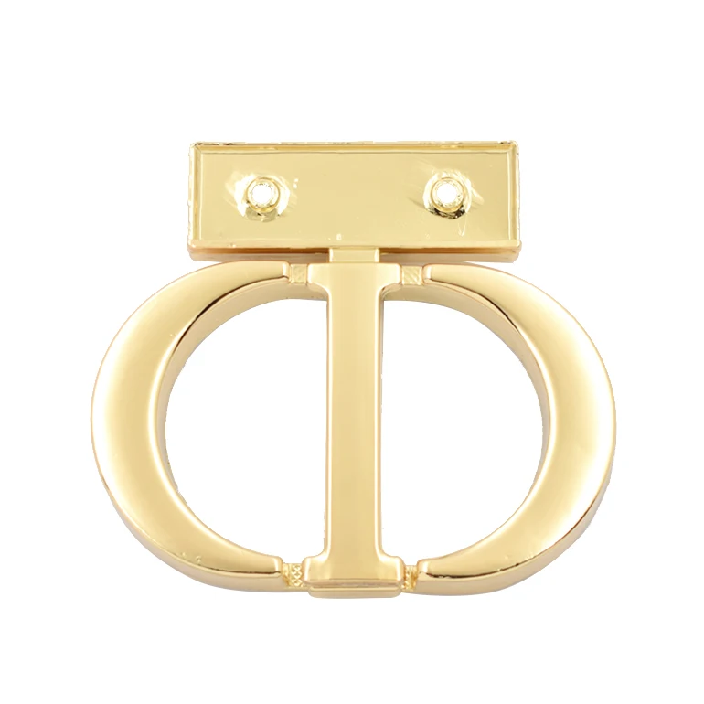 

New design purse twist lock hardware gold metal handbag lock handbag push lock, Customized